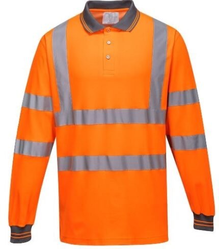 S271 - Hi-Vis Cotton Comfort Polo Shirt L/S Orange