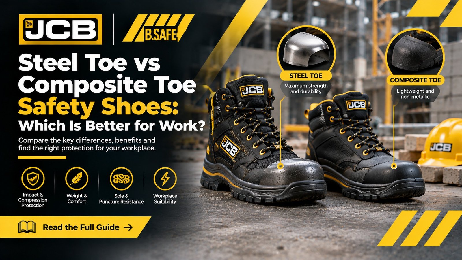 Steel Toe vs Composite Toe Safety Shoes